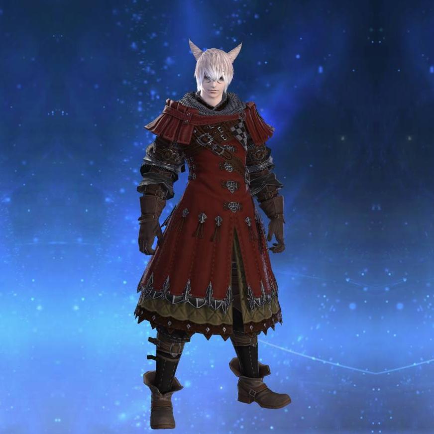 Augmented Crystarium Tabard of Maiming's gearset image male model.