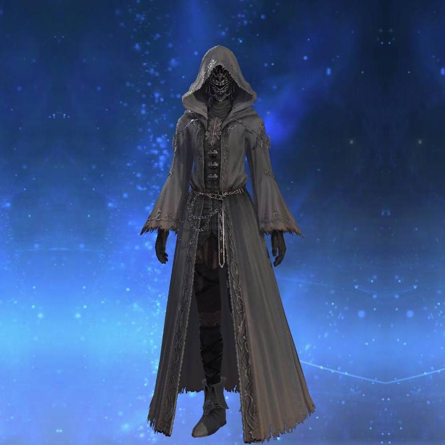 Augmented Cryptlurker's Robe of Healing's gearset image female.