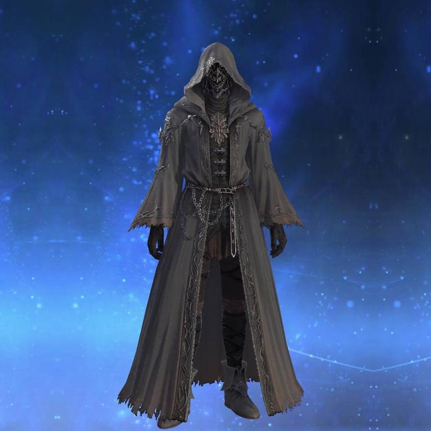 Augmented Cryptlurker's Robe of Healing's gearset image male.