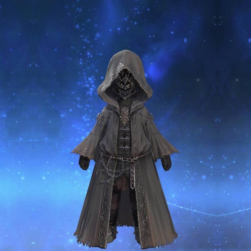 Augmented Cryptlurker's Robe of Healing's gearset image female model.