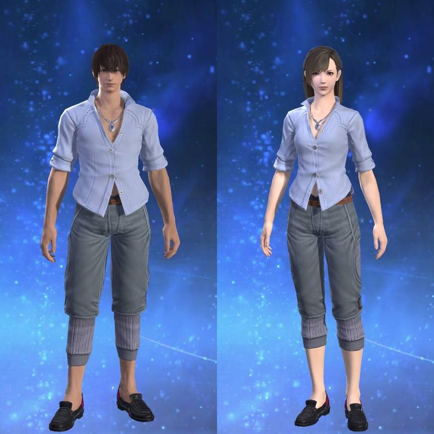 Summer Indigo Shirt FFXIV ARMOURY COLLECTION