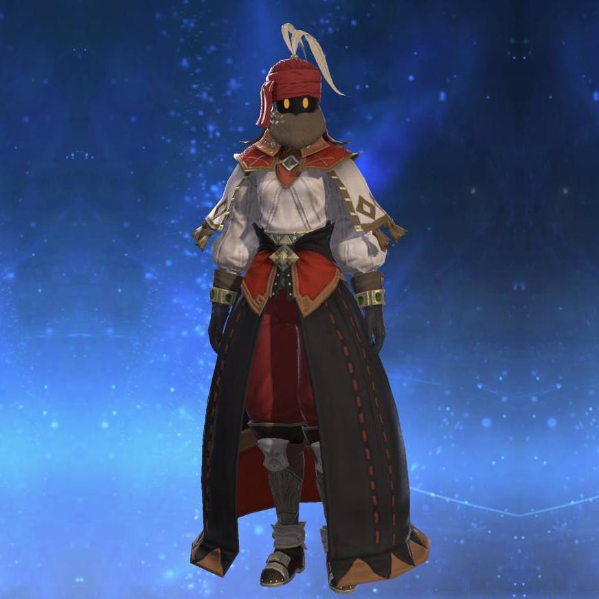 Zonureskin Robe of Gathering's gearset image female.