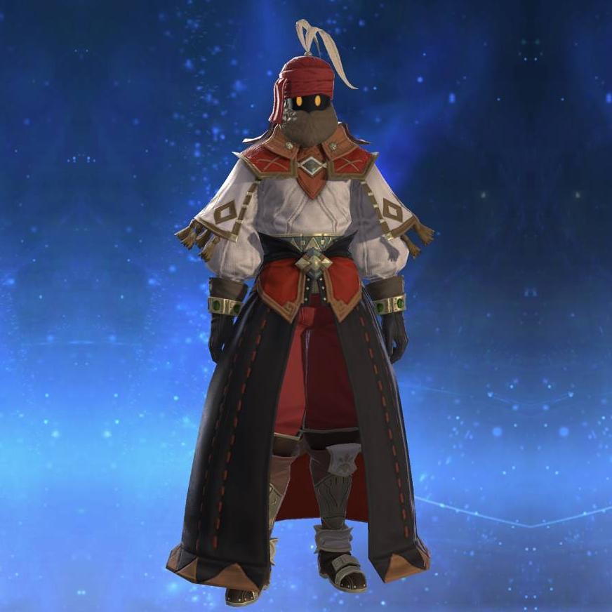 Zonureskin Robe of Gathering's gearset image male.