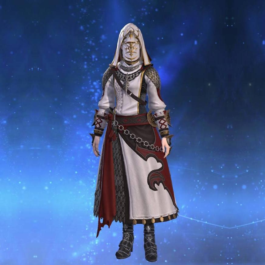 Augmented Deepshadow Scale Mail of Healing's gearset image female.