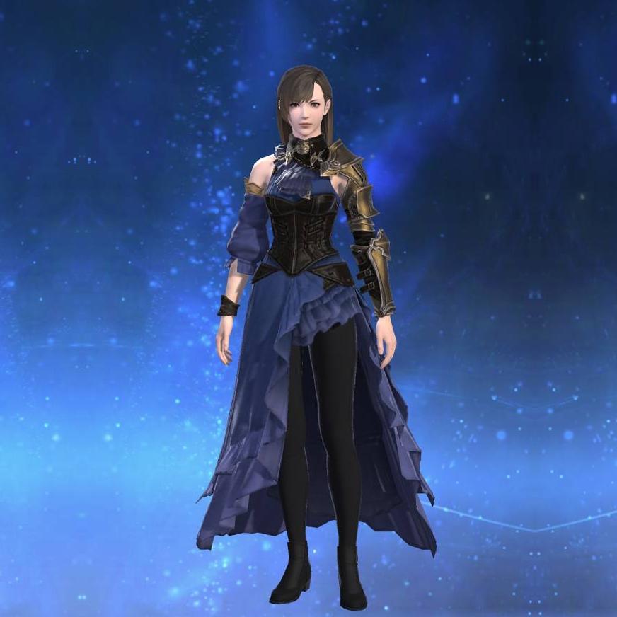 Ornate Neo-Ishgardian Top of Fending's gearset image female.