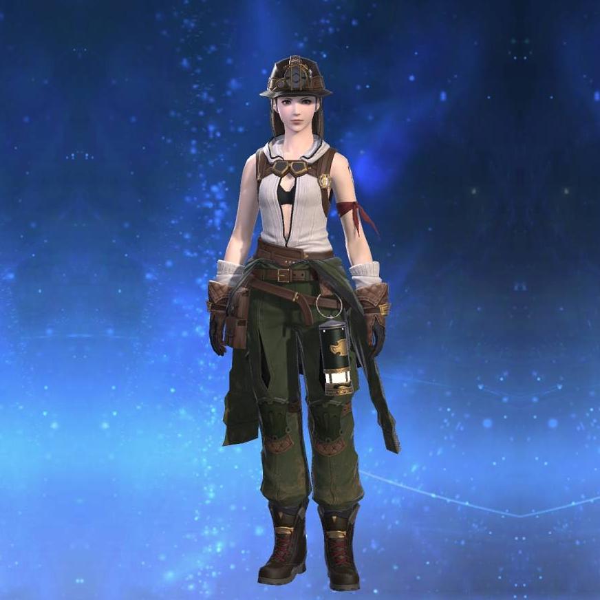 Minefiend's Costume Work Shirt's gearset image female.