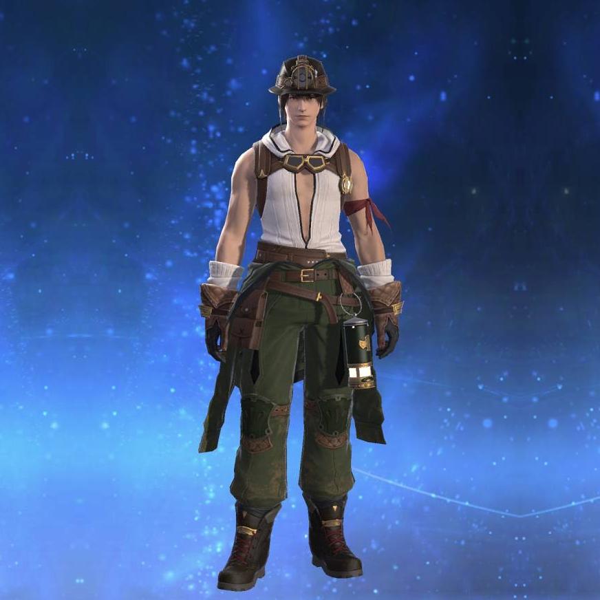 Minefiend's Costume Work Shirt's gearset image male.
