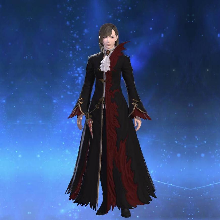 Ornate Facet Coat of Healing's gearset image female.
