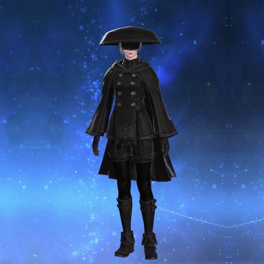 YoRHa Type-53 Cloak of Aiming's gearset image female model.