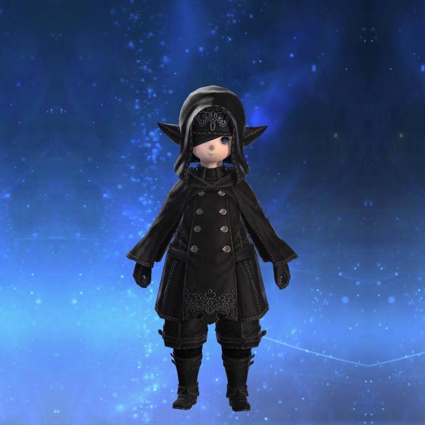 YoRHa Type-53 Cloak of Scouting's gearset image male model.