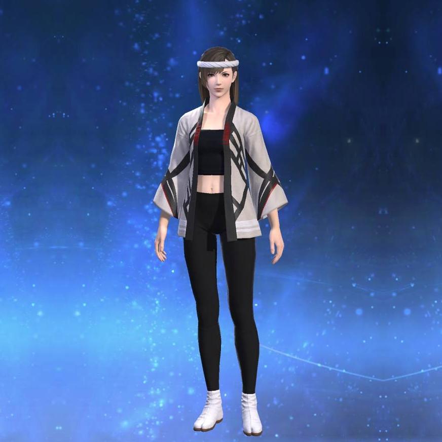White Moonfire Happi's gearset image female.