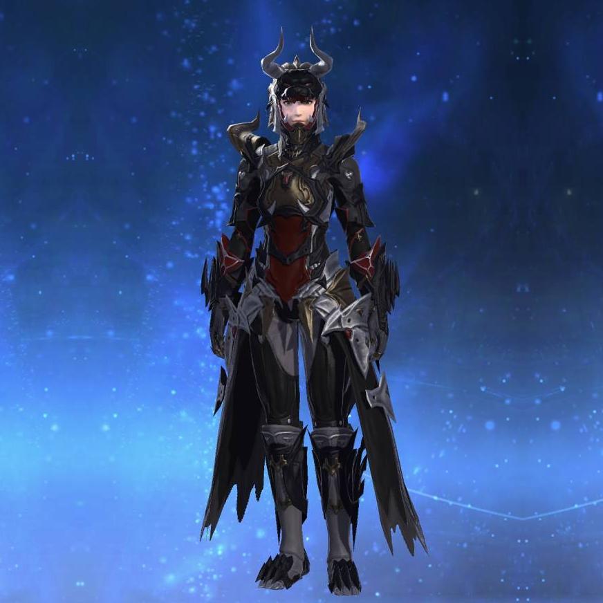 Manganese Armor of the Behemoth Queen's gearset image female.