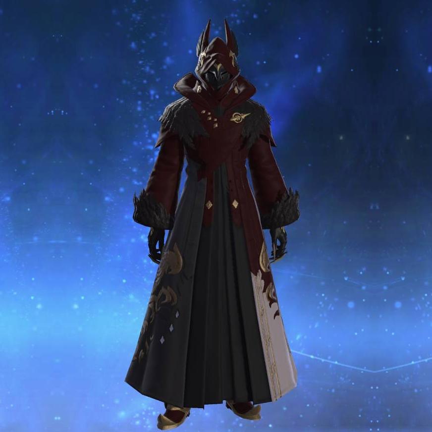 Scarlet Moko Robe of the Black Griffin's gearset image male.