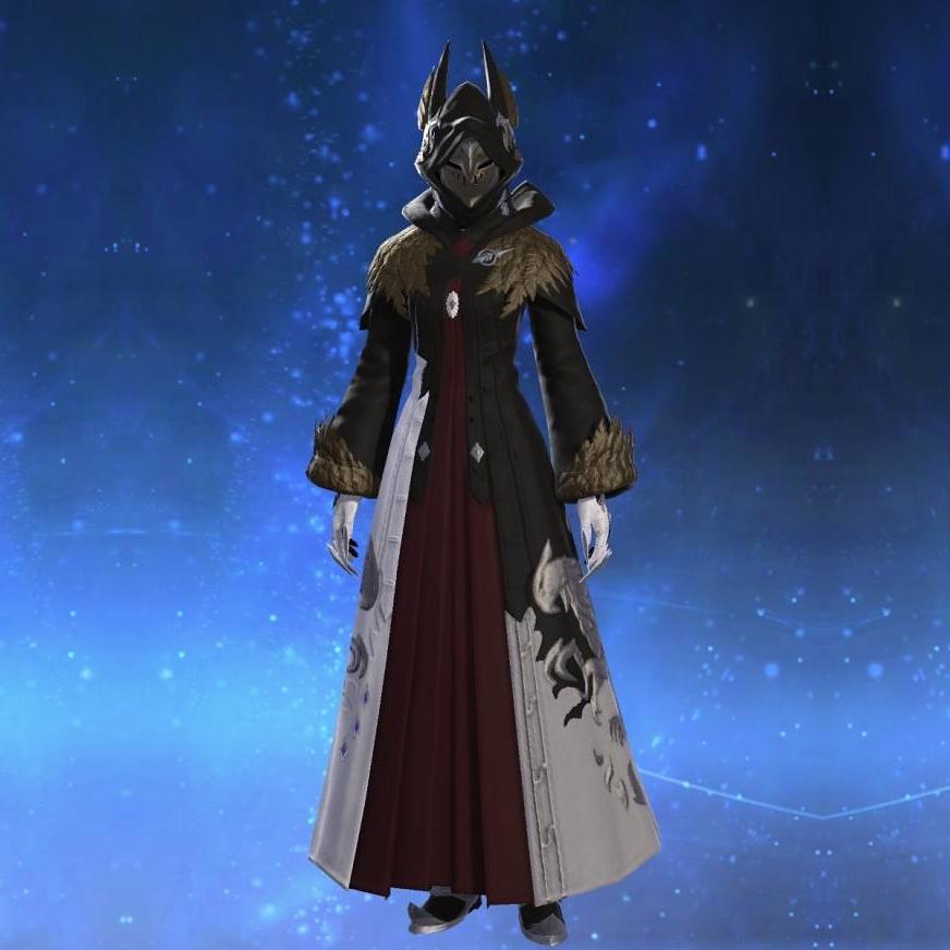 Scarlet Moko Robe of the White Griffin's gearset image female.
