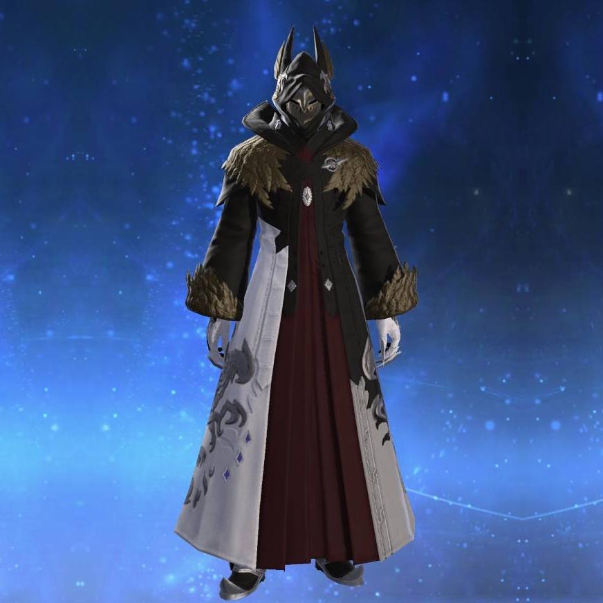 Scarlet Moko Robe of the White Griffin's gearset image male.