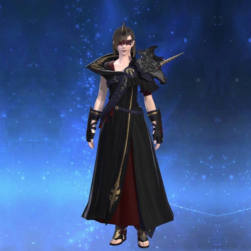 Scarlet Moko Robe of the Last Unicorn's gearset image female.