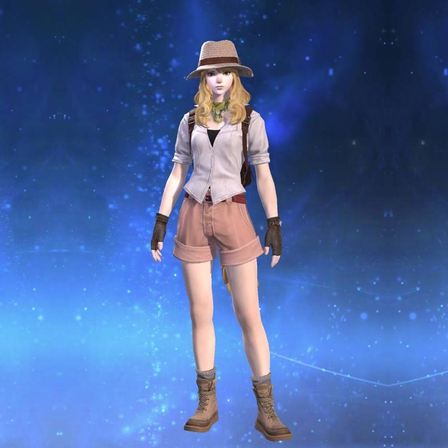 Isle Explorer's Shirt's gearset image female model.
