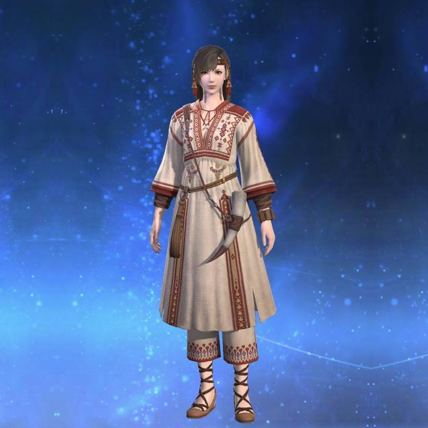 Isle Shepherd's Tunic's gearset image female.