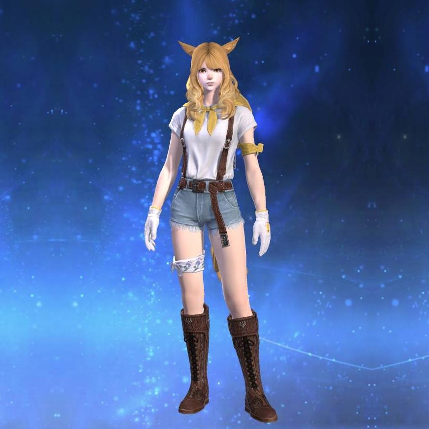 Isle Farmhand's Work Shirt's gearset image female model.