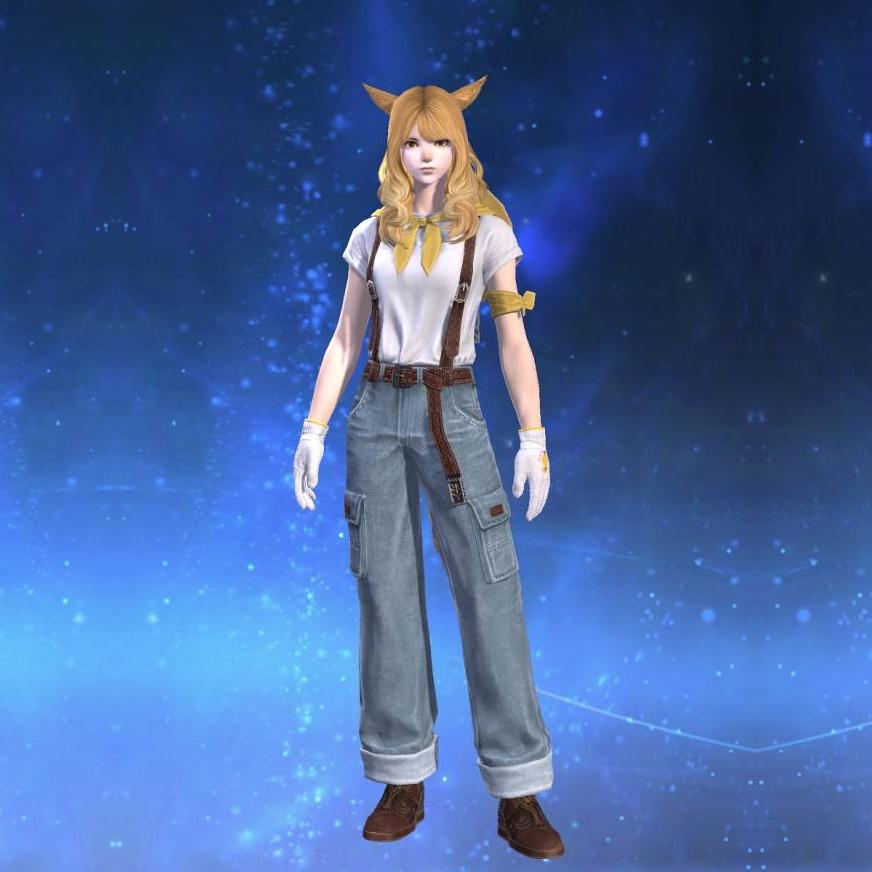 Isle Farmhand's Work Shirt's gearset image female model.