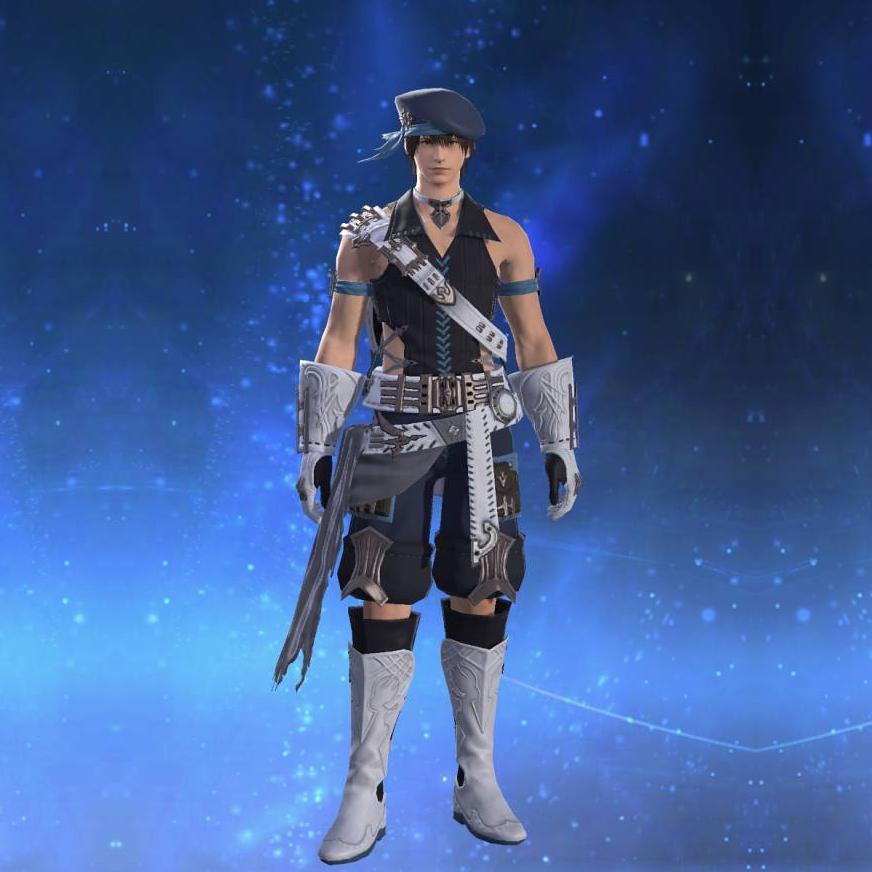 Scarlet Moko Vest of Gathering's gearset image male.