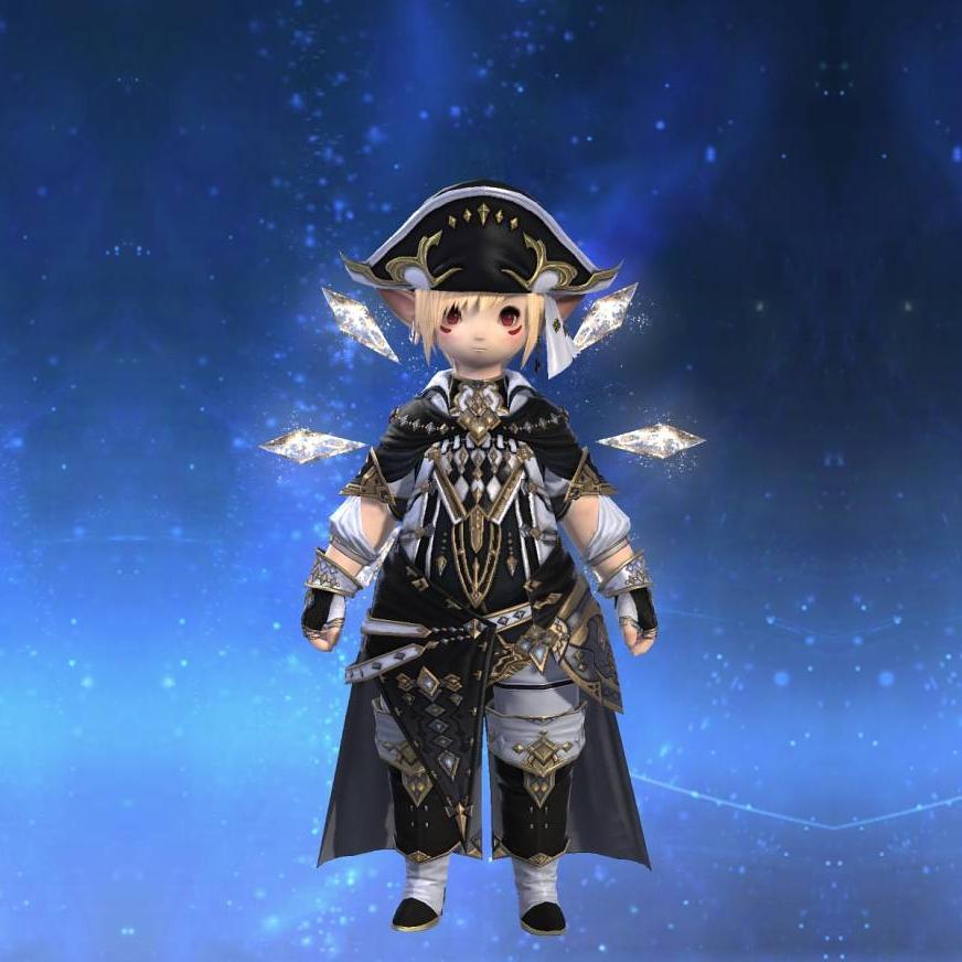 Ascension Cloak of Striking's gearset image female model.