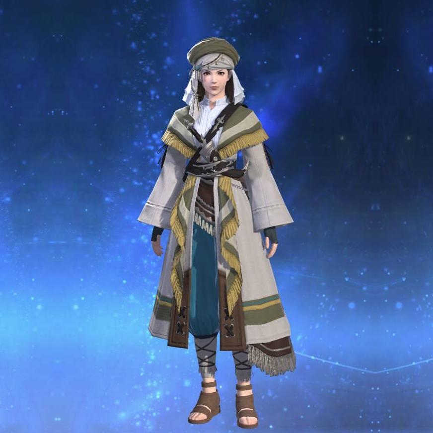 スノーリネン・ギャザラーアタイア's gearset image female.