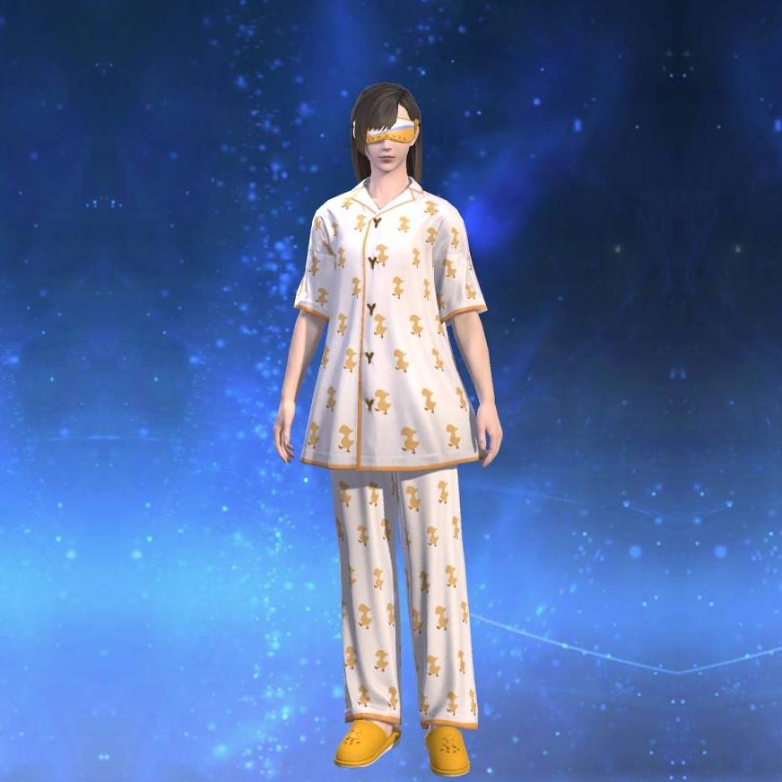 Chocobo Pajama Shirt's gearset image female.