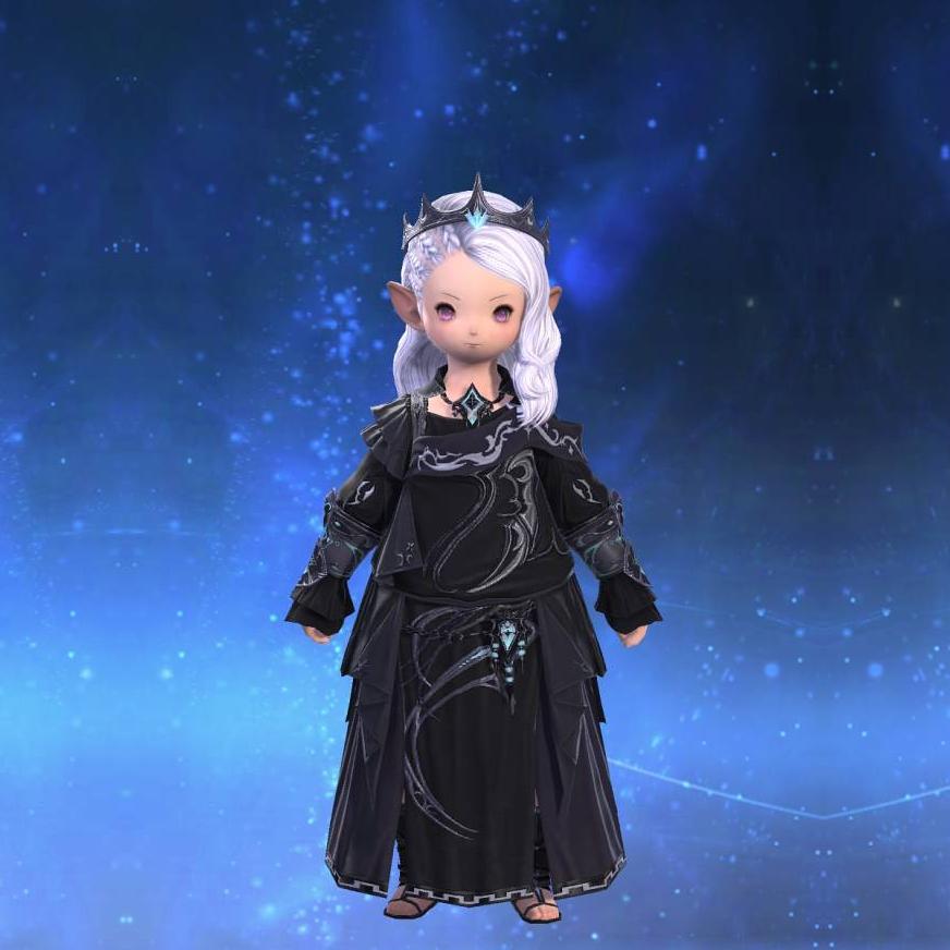 Theogonic Robe of Casting's gearset image female model.