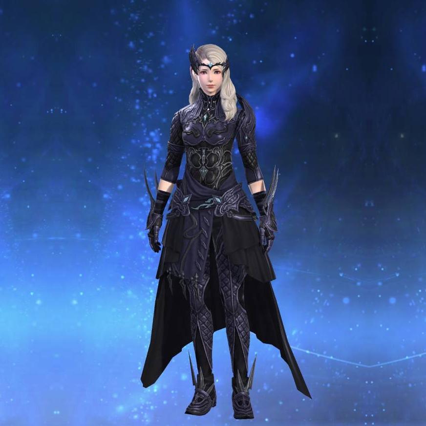 テオゴニアー・スカウトアタイア's gearset image female model.