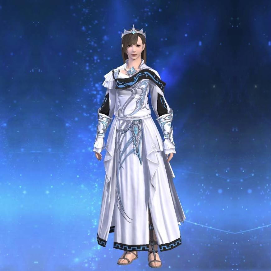 Theogonic Robe of Healing's gearset image female.
