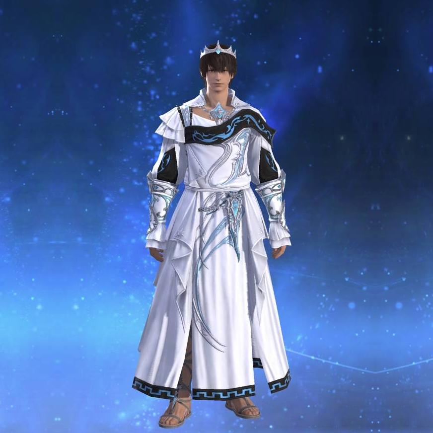 Theogonic Robe of Healing's gearset image male.