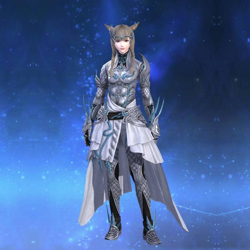 Theogonic Corselet of Aiming's gearset image female model.