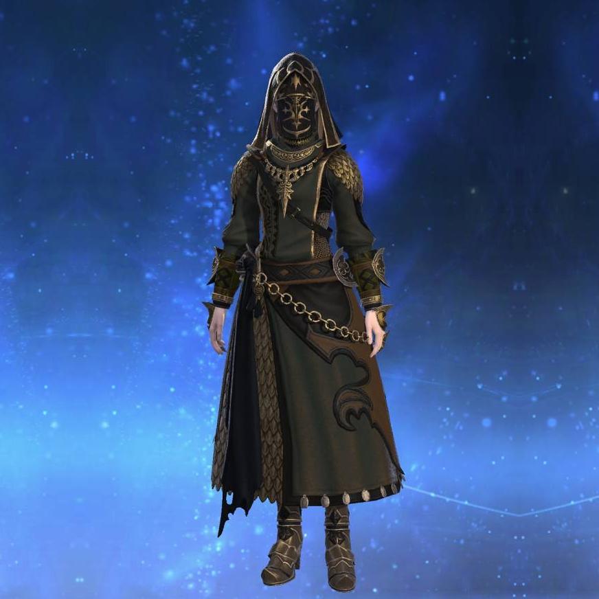 Distance Scale Mail of Healing's gearset image female.