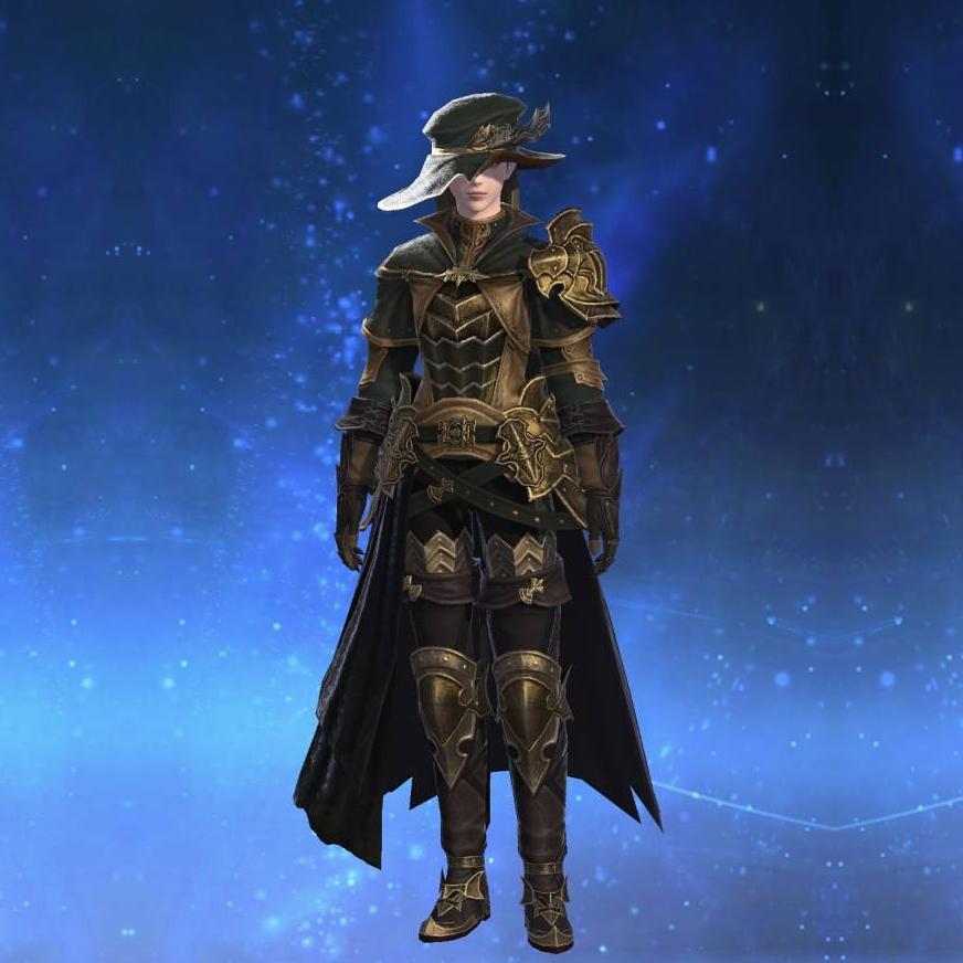 Distance Coat of Aiming's gearset image female.