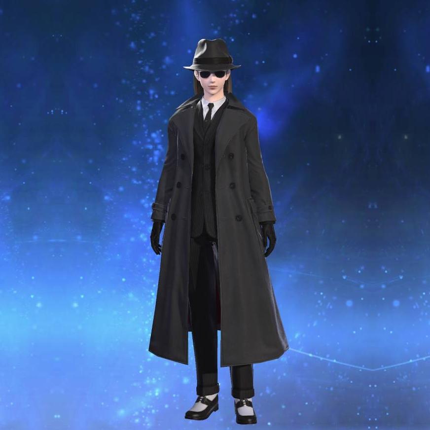 Noir Longcoat's gearset image female.
