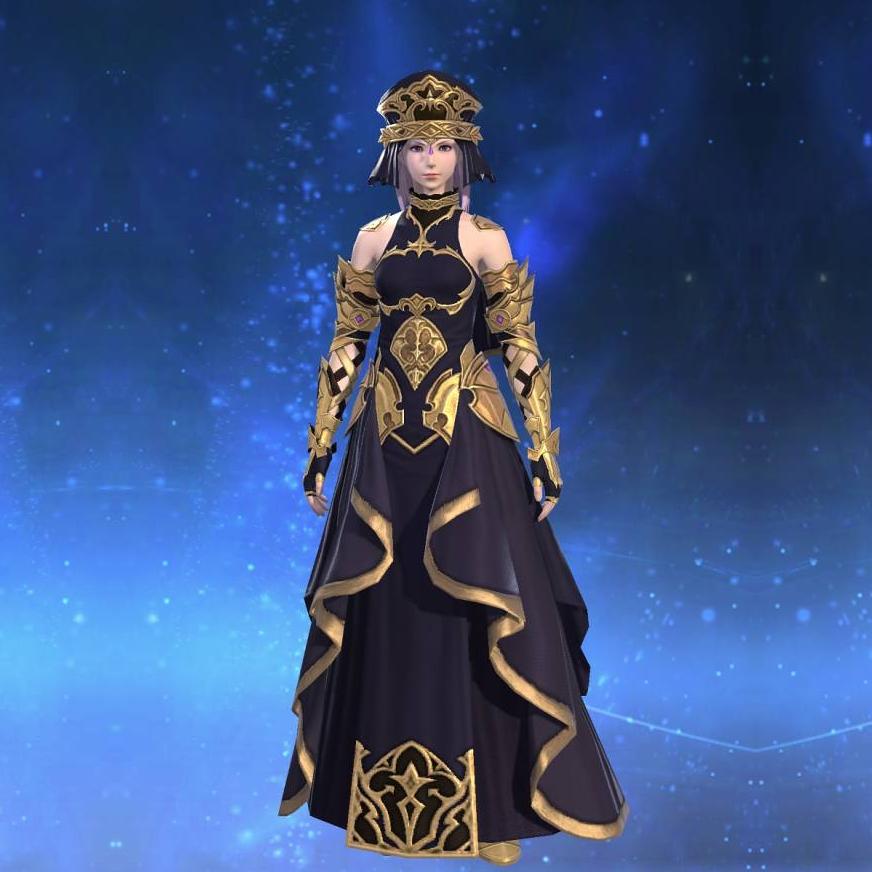 Panthean Robe of Casting's gearset image female model.