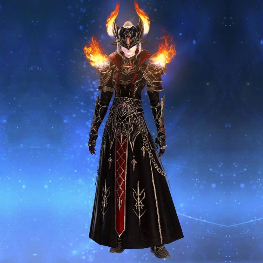 Purgatory Surcoat of Healing's gearset image female model.