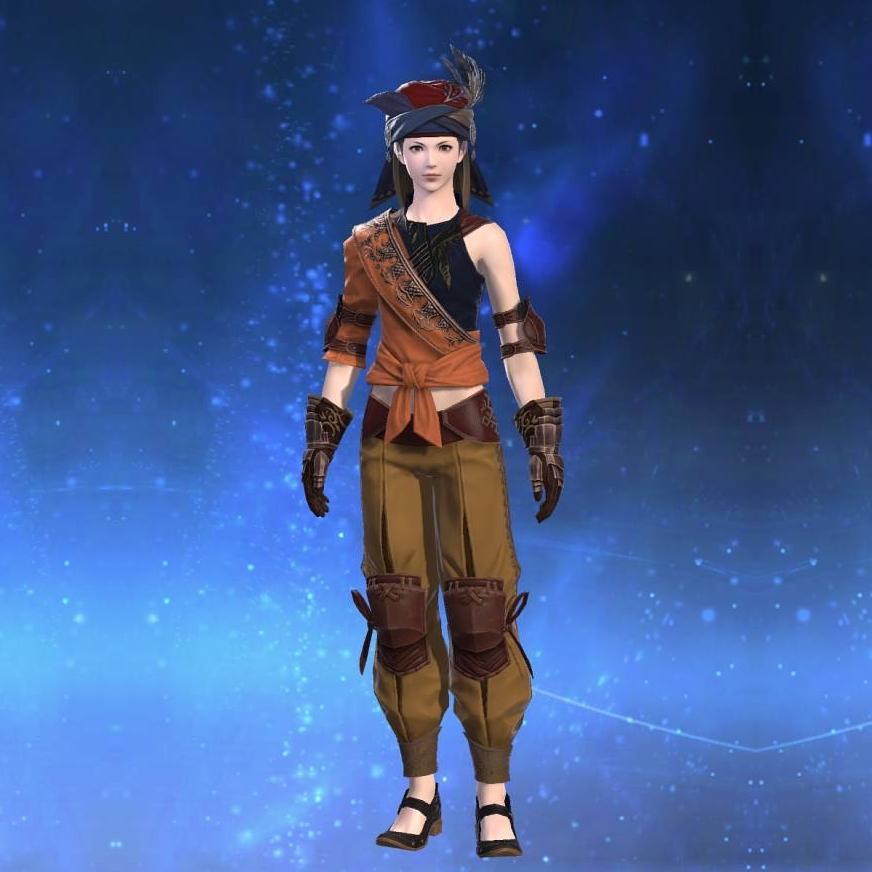Palaka Vest of Striking's gearset image female.