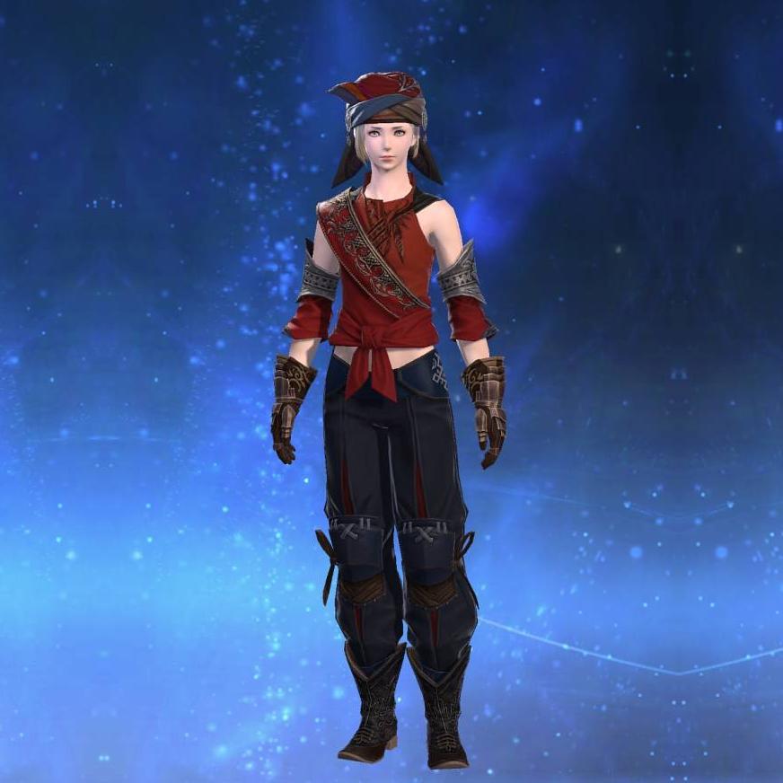 Palaka Vest of Aiming's gearset image female model.
