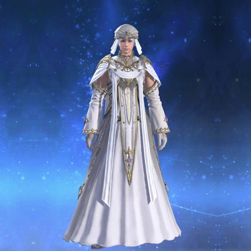 Ascension Robe of Healing's gearset image male model.