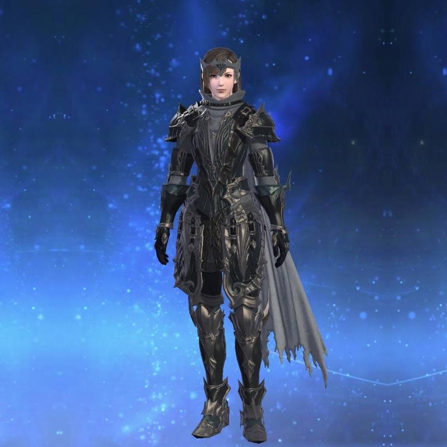High Durium Armor of Fending's gearset image female.