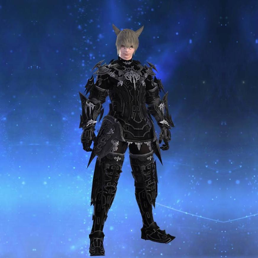 Prestige High Allagan Cuirass of Striking's gearset image male model.