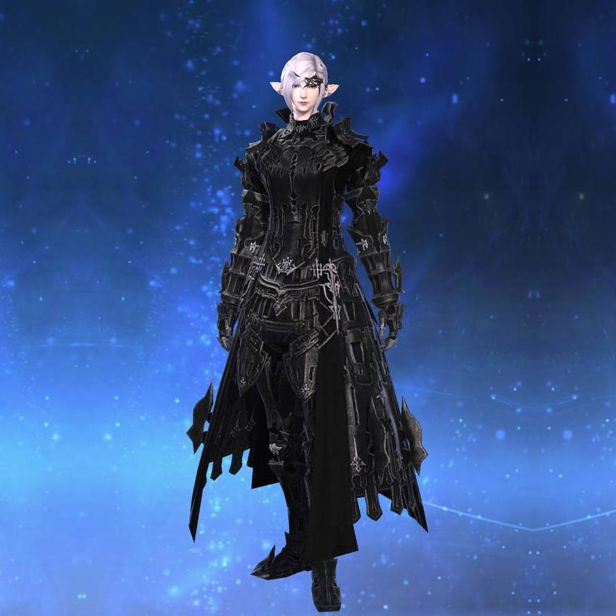 Prestige Heavy High Allagan Coat's gearset image female model.