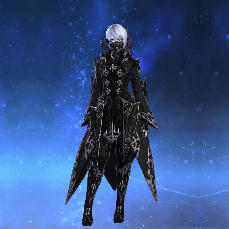 Prestige High Allagan Coat of Aiming's gearset image female model.