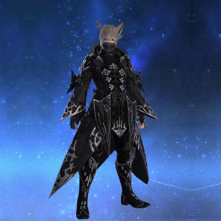 Prestige High Allagan Coat of Aiming's gearset image male model.
