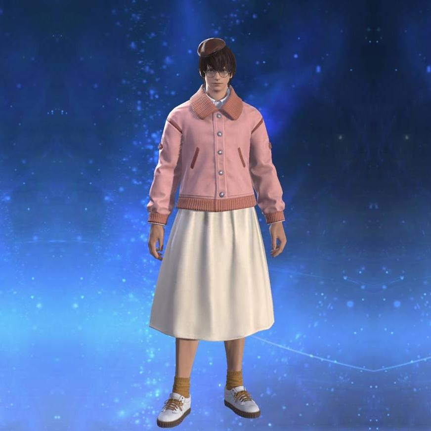 Buttoned Varsity Jacket's gearset image male.
