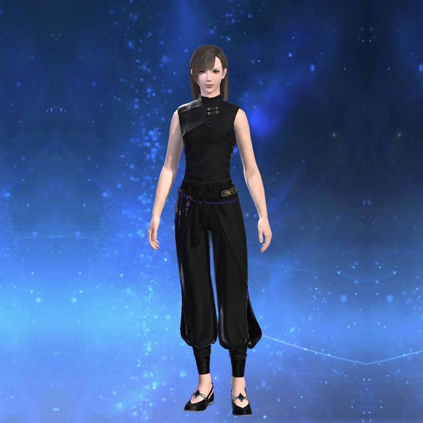 Martial Artist's Sleeveless Vest's gearset image female.