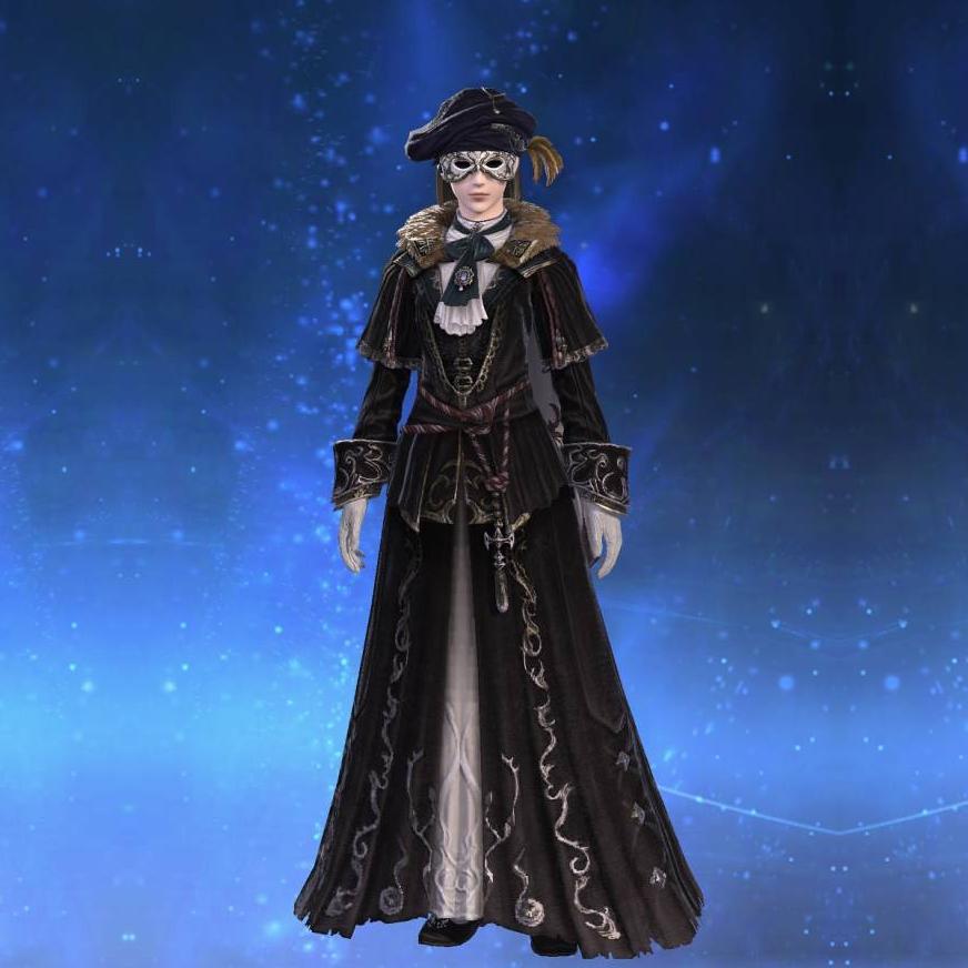 Rinascita Coat of Healing's gearset image female.