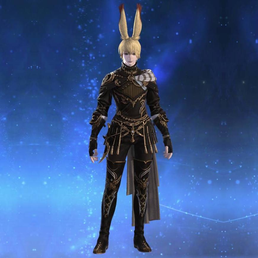 Augmented Lunar Envoy's Gambison of Maiming's gearset image male model.